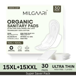 Organic Ultra Thin 100% Cotton Pads 15XL+15XXL