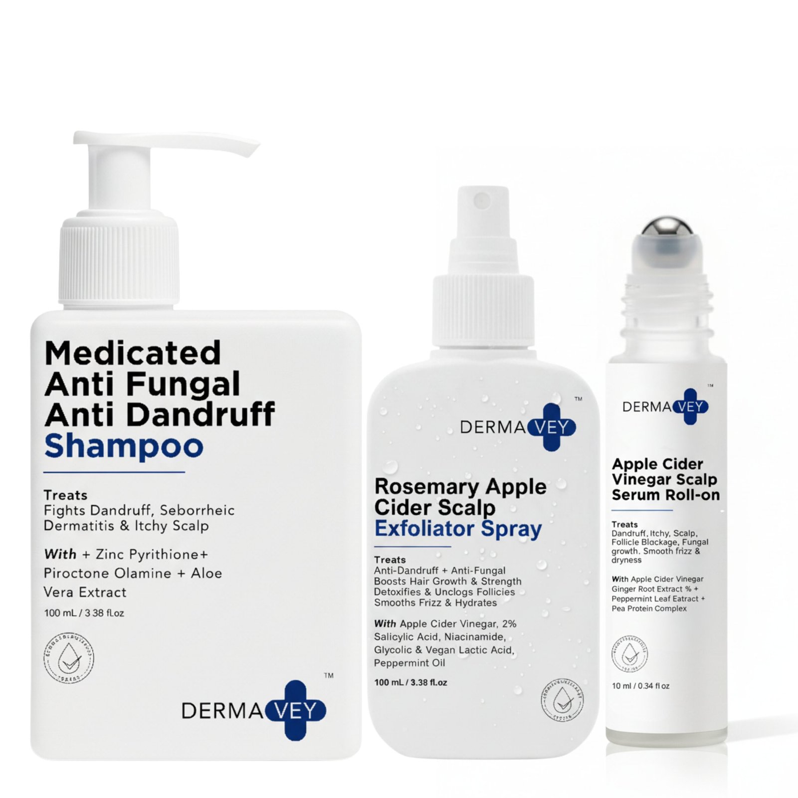 Anti Dandruff Fungal Shampoo Serum Spray Kit